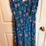 Gap  Blue Pink Sleeveless V-Neck Maxi Sundress Photo 0