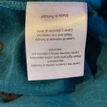 Sandro  teal linen black lace inset long sleeve tee Photo 6