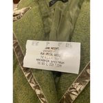 VTG Context Long Sleeve Tweed Velvet Notched Lapel Blazer Moss Green Women's Sz8 Size 8 Photo 2