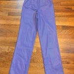 VERO MODA Women’s XS Purple Faux Leather Pleather Vegan Straight Leg Pants Rave Photo 4