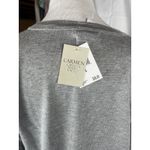 Carmen Marc Valvo Grey Cardigan Lightweight Rayon Gold Snaps New XL Photo 3