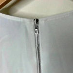 Intermix  Cameron White Bell Flutter Sleeve Zipper Back‎ Blouse Photo 4