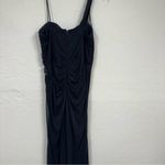 XScape Blue Sequined One Shoulder Maxi Formal Dress Womens 12 Ruched Bridesmaid Photo 10