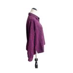 Chico's  Vintage Blouse Women's Size Medium Purple Oriental Pattern Button Front Photo 2