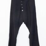 ZARA  Black Asymmetrical Buttoned Low Waist Pants Womens Size XS Photo 2