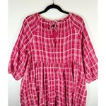 Madewell Womens Dress Pink Plaid Shirred Babydoll Mini A Line Tartan Size Small Photo 7