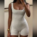 SKIMS Cotton Rib Onesie in Light Heather Grey Size XX-Small Photo 1