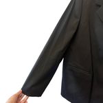 Rebecca Taylor Rebecca‎ Taylor Wool Satin Blazer Black Size 16 Photo 6