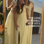 Kennedy Blue  Leah Bow Sleeves Bridesmaid Dress in Buttercup Photo 2