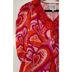 Alden Adair Jean Top Lovers Lane Size Medium NWT Red Pink Romantic Blouse Photo 4