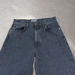 AGOLDE  Sanna Slice Jeans Cotton Gray Black Wash Balloon Barrel Leg Size 28 Photo 4