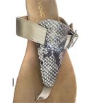 Vionic Snake Skin Leather Alanis Thong Wedge Sandals Tan Size UK 9. US 11 Photo 2
