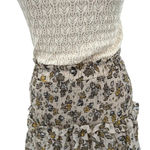 Anthropologie Current Air Dress Mini Sweater Ruffle Crewneck Beige Size Small Photo 5