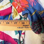 Sundry Tropical Floral Print Short Sleeve Ruffle Hem cotton Dress Size S Photo 8