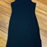 A New Day Black Sleeveless Midi Tank Dress Side Slit Casual Women's Size Large Photo 0