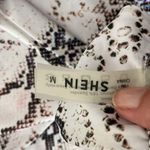 SheIn two piece strapless bandeau bikini snakeskin animal print white medium Photo 4