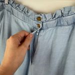 Vince Camuto NWT  Paperbag Waist Pull On Pants‎ Medium Blue Lightweight Slouchy Photo 2