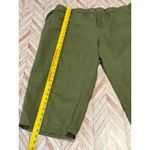 Liz Claiborne  Women Olive Green Linen Cotton Blend Cropped Wide Leg Pants 2X Photo 7