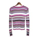 BP . Ribbed Lettuce Edge Striped Colorful Pullover Sweater  XS Photo 93