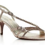 Kate Spade New York Women's Size 7.5M 258280 Makenna Crystal Sandals Rose Gold Photo 0