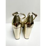 Open Edit  Platform Size 9.5 Gold Kimber Ankle Strap Sandal Photo 3