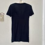 James Perse Standard  Classic Black Ultra Deep V-Neck Women's Top Tshirt Supima Photo 6