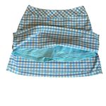 Adidas ClimaCool Golf Skirt Skort Blue White Tan Plaid Built In Shorts Woman’s 4 Photo 2