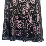 Jody Vintage Y2K Black Pink Velvet Burnout Skirt A Photo 3
