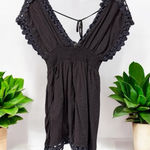 Vintage Havana Abercrombie Fitch " Cornflower Blue‎ Crochet Top Women's Juniors M Photo 0