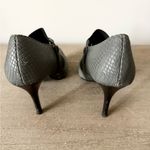 Tahari  Bea Heeled Ankle Boot in Black and Embossed Snake Print Suede Size 6.5 Photo 4