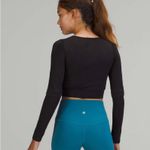 Lululemon Ebb to Street Long Sleeve Cropped Shirt Black Size 4 Photo 1