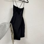 White Fox Boutique  Black Rhinestone Draped Mini Dress Womens M Party Cocktail Photo 4