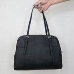 Guess Huntley Medium Cali Satchel In Black Faux Leather Alligator Photo 3