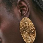 ZARA ❗️NWT  Elegant Brown/Gold Beaded Earrings Photo 5
