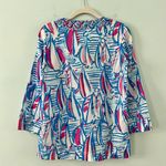 Lilly Pulitzer Amelia Island Red Right Return Resort White Sailboat Tunic Photo 2