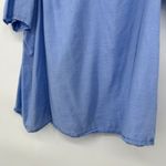Old Navy  Light Blue Top Blouse Cold Shoulder Flare Sleeves Woven Size XXL Photo 7