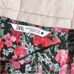 ZARA  Cottagecore Semi Sheer Pink, Red and Black Floral Midi / Maxi Dress -XS/S Photo 1