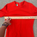 VTG 60s 70s Fashionmaker Orange Double Knit Polyester Textured Sheath Dress Size L Photo 6