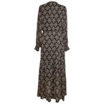LC Lauren Conrad Lauren Conrad Floral Print Maxi Dress Black Sheer Overlay Long Sleeve‎ Wrap Boho Photo 2
