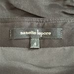 Nanette Lepore Ghost Ship Black Pencil Skirt Size 4 Zipper Details Sexy Bodycon Photo 3