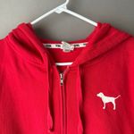 Victoria's Secret PINK sz XS Red White dog Hoodie Photo 1