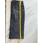 Banana Republic  Womens Black Denim Midi Skirt Middle Split SIZE 6 Grunge Punk Photo 3