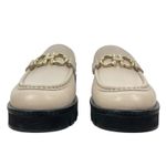 Salvatore Ferragamo Gancini Lug Sole Leather Loafers Beige Size 8.5C Photo 3
