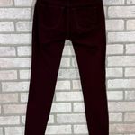 J Brand Zoey Triple Zip Skinny Jeans in Lava Burgundy Size 25 Photo 6