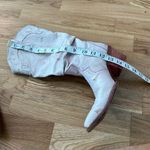 Pink genuine leather cowboy boots with matching belt Size 7 Photo 14