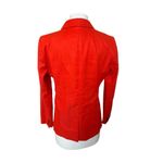 J.Crew Parke Linen Blazer Bright Orange sz 6 Preppy Academia Structured Classic Photo 5