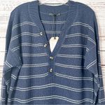 prAna NEW with tags Blue and White Milani Henley Sweater Dress Medium, MSRP $109 Photo 2