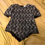 Papell Boutique Evening Silk Beaded Top Blouse Photo 14