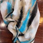 Larry Levine Signature by  Black mocha and aqua wrap and tank combo top size 2X Photo 4