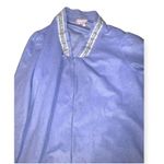 Vintage carriage court embroidered full zip lounge gown Purple Photo 2